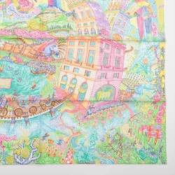 Hermes Carré 90 LES FOLIES DU FAUBOUR Faubour Madness Scarf 100% Silk for Women