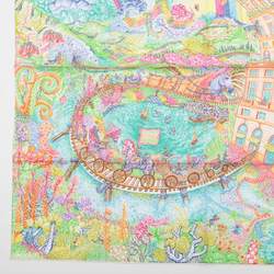 Hermes Carré 90 LES FOLIES DU FAUBOUR Faubour Madness Scarf 100% Silk for Women