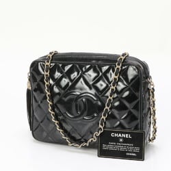 Chanel Guarantee Serial Seal Included Matelasse Leather Chain Shoulder Bag Black Women's