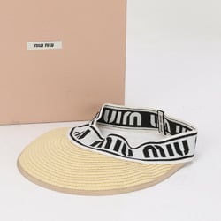 Miu Miu Miu S size straw 5HV007 sun visor