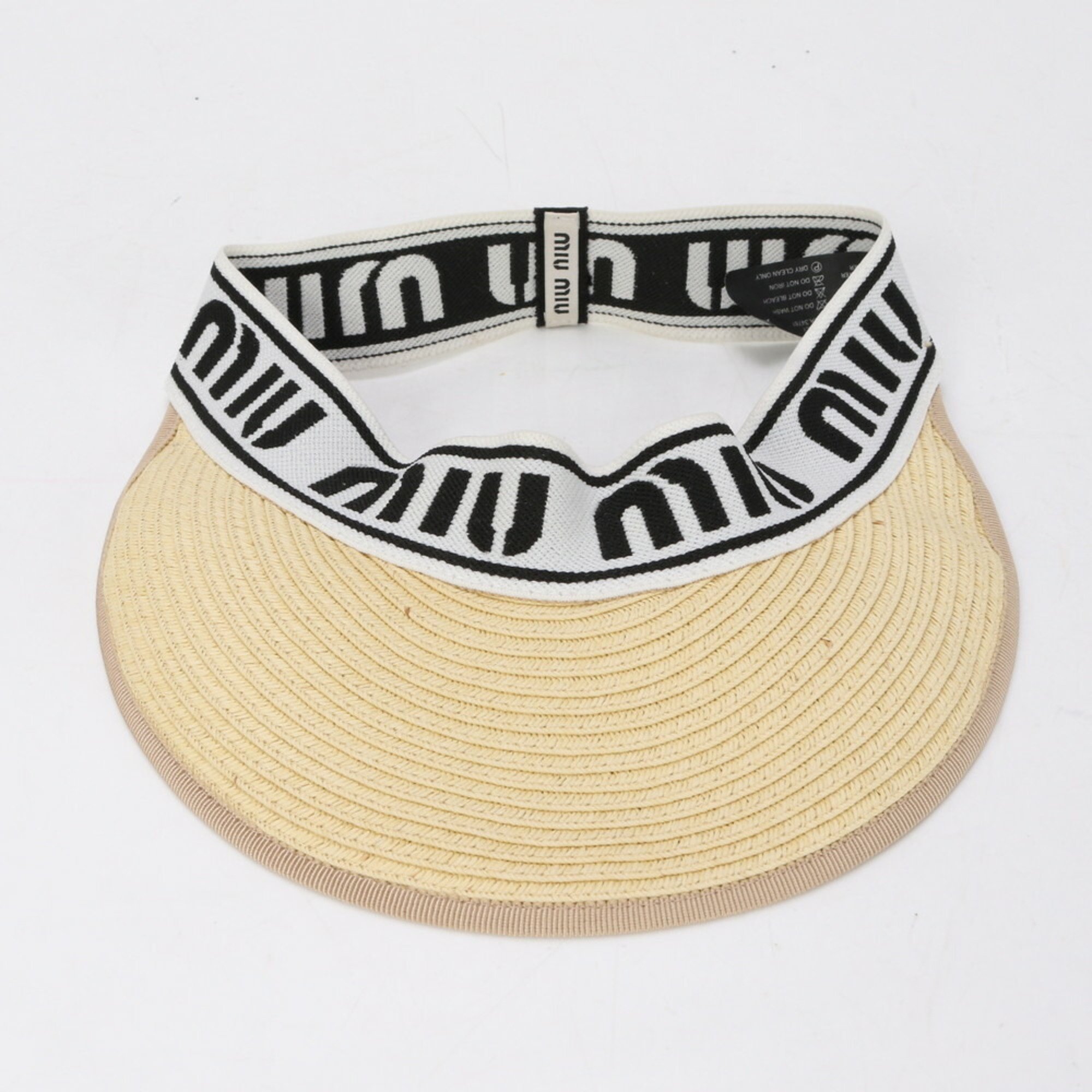 Miu Miu Miu S size straw 5HV007 sun visor