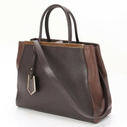 Fendi Two Jours 2JOURS 8BH250 Leather Shoulder Bag Tote Handbag Women's