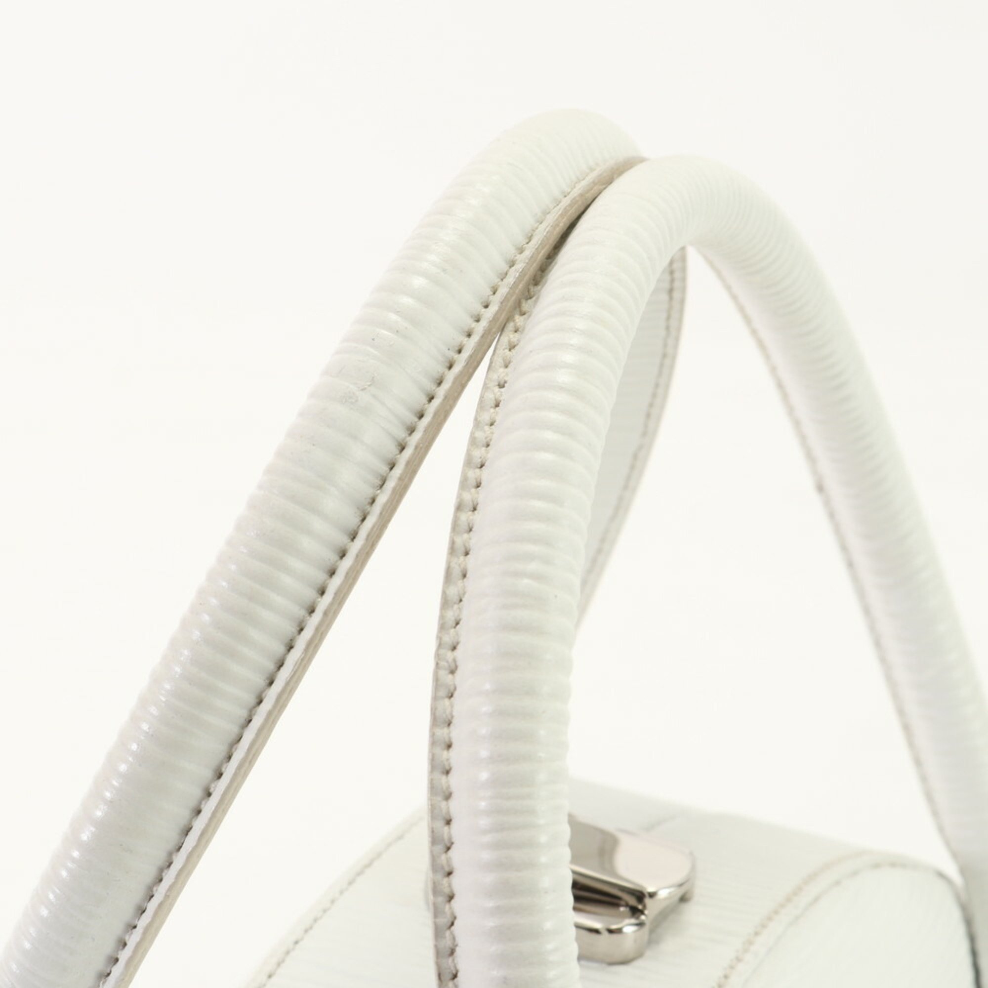 Fendi White Leather Handbag Tote