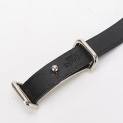 Hermes Bracelet API2 Black Leather □D Stamp 2000 Manufactured Men's