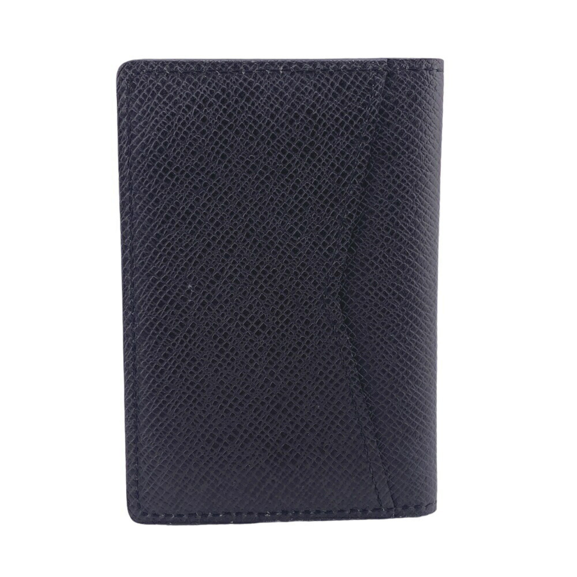 LOUIS VUITTON M30537 Organizer de Poche Taiga Card Case Black Men's