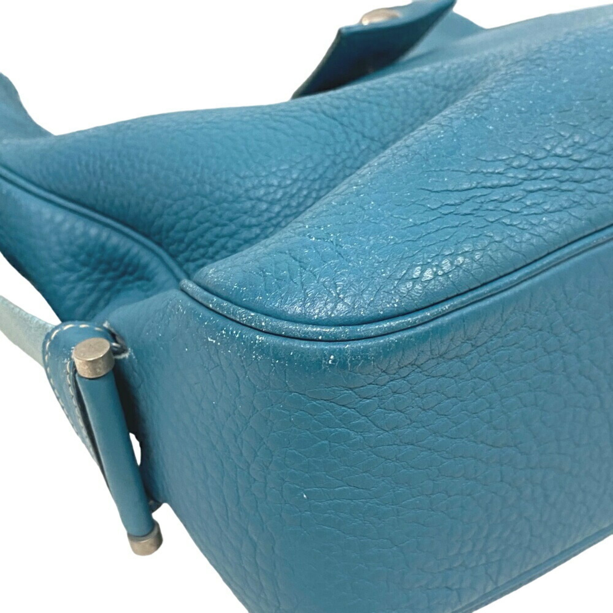 HERMES Hermes Sako Blue Jean Shoulder Bag Women's