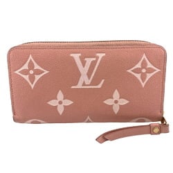 LOUIS VUITTON M81645 Zippy Wallet Round Bicolor Monogram Empreinte Long Pink Women's