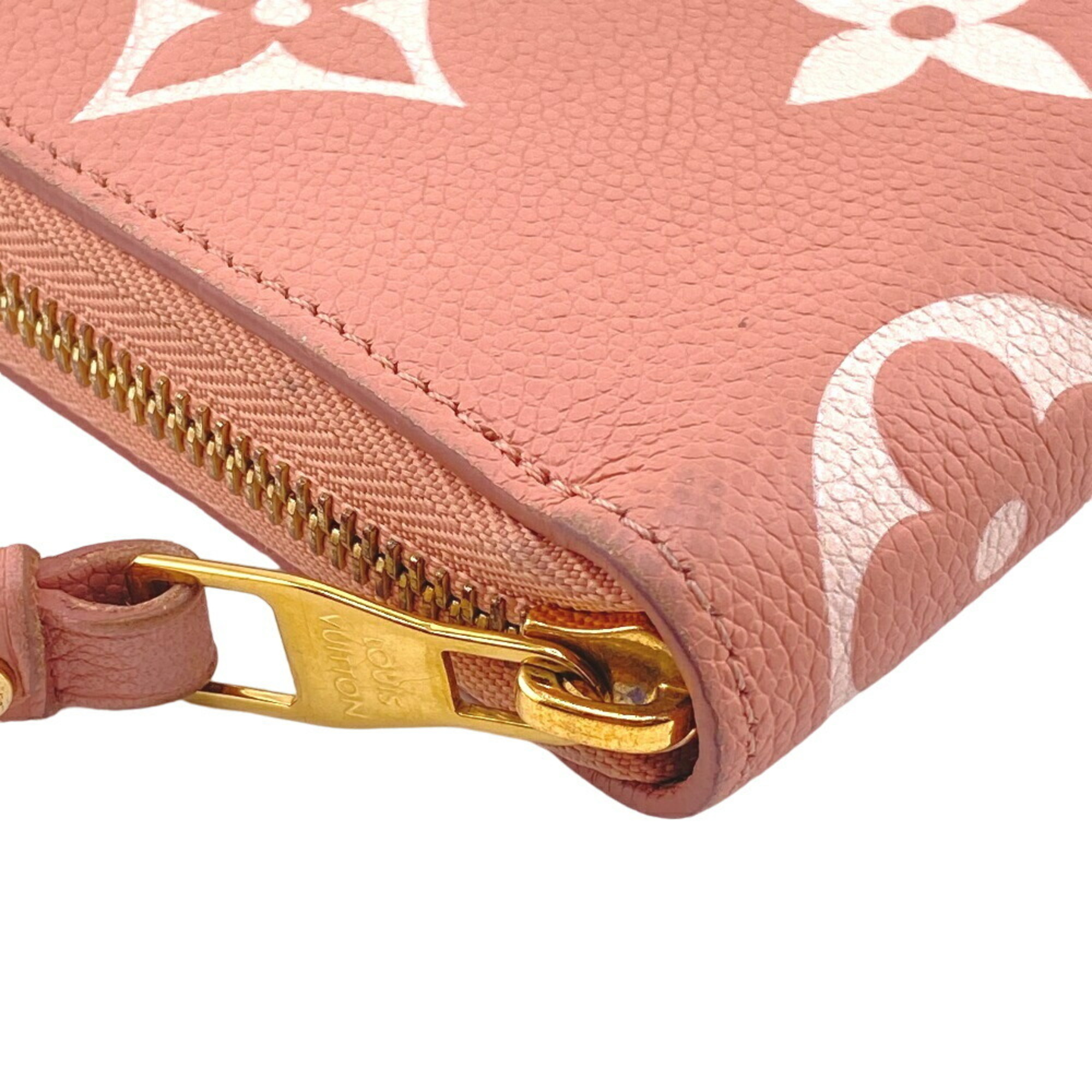 LOUIS VUITTON M81645 Zippy Wallet Round Bicolor Monogram Empreinte Long Pink Women's