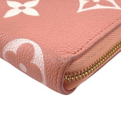 LOUIS VUITTON M81645 Zippy Wallet Round Bicolor Monogram Empreinte Long Pink Women's