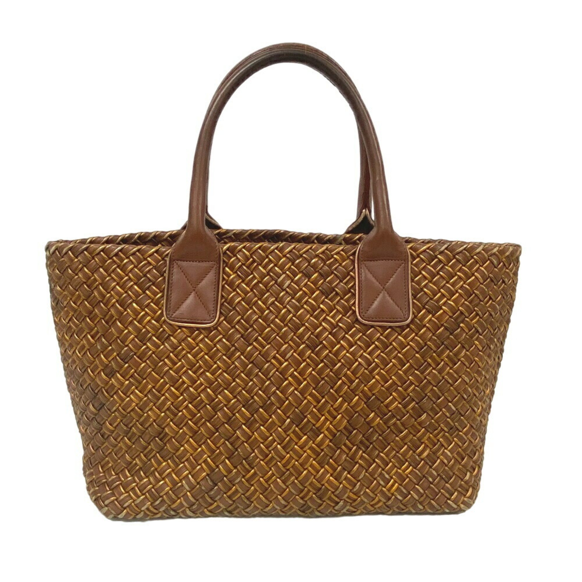 BOTTEGAVENETA Bottega Veneta Cabas PM Intrecciato Tote Bag Brown Unisex