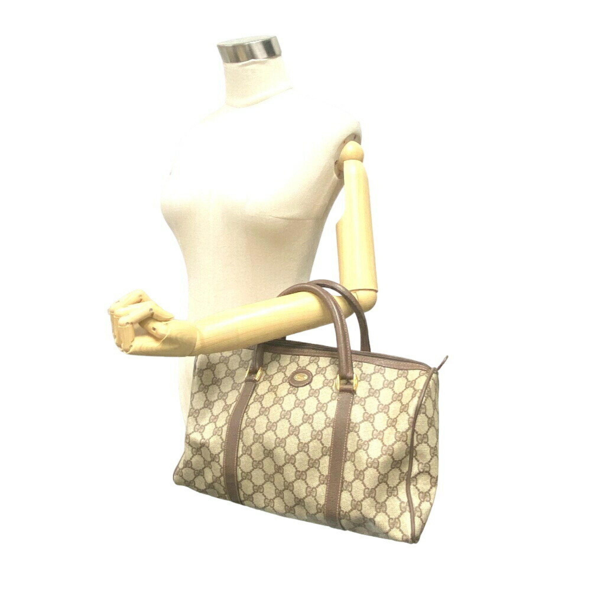 GUCCI 002896842 Old Gucci GG Boston Bag Brown Women's