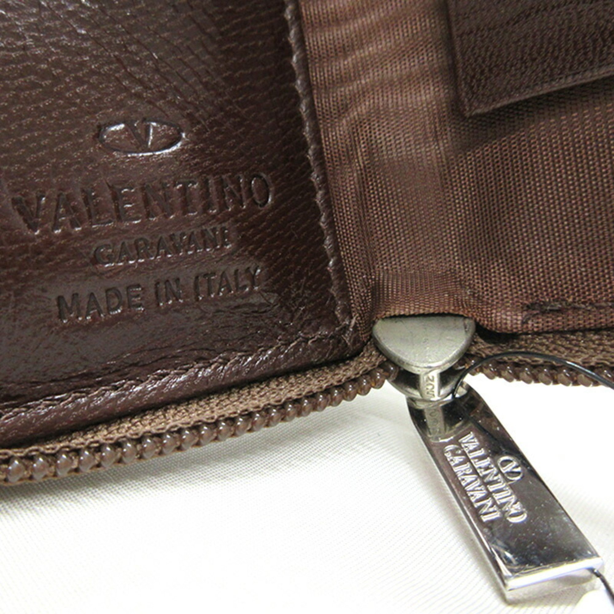 Valentino Garavani Key Case 6 Brown Leather Women's Men's