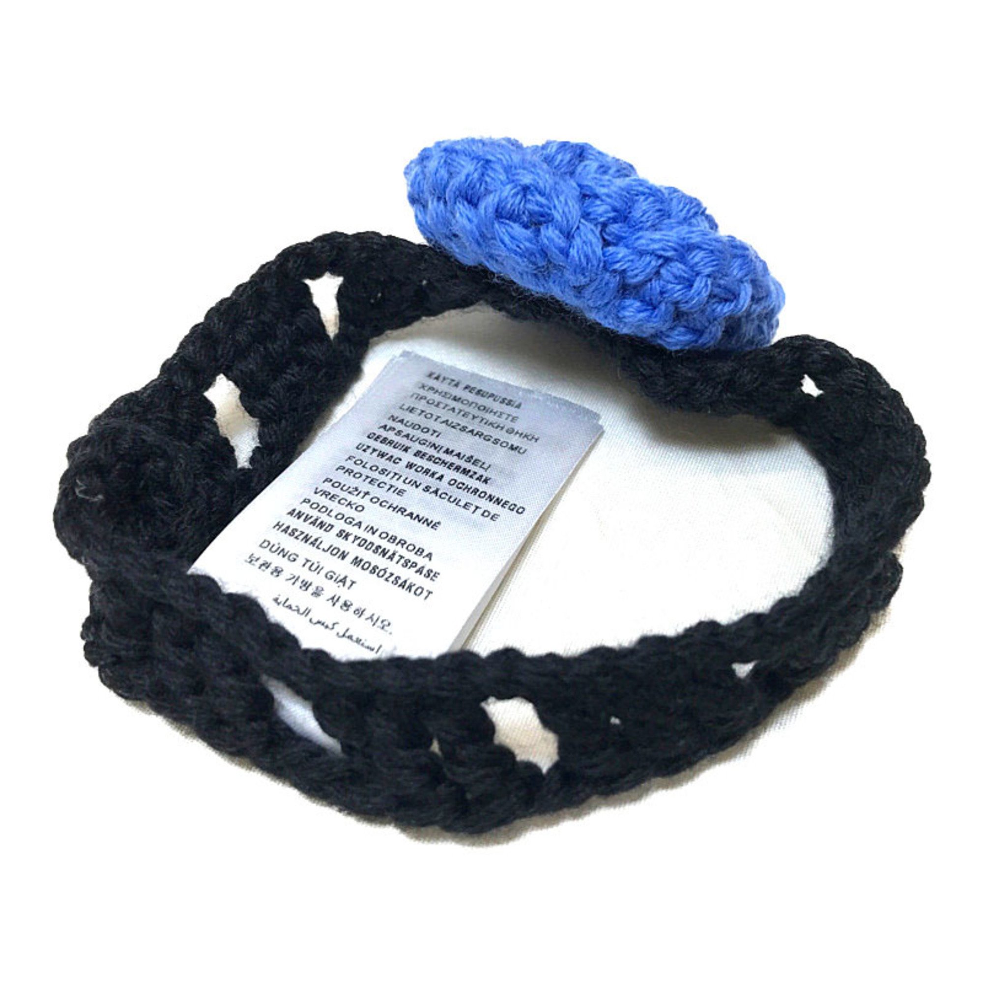 Miu Miu Miu Pet Choker MMZ312 Blue Red Black 100% Wool S Dog Cat Handmade