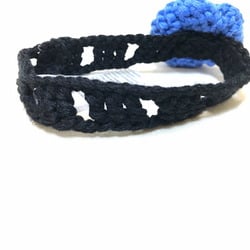 Miu Miu Miu Pet Choker MMZ312 Blue Red Black 100% Wool S Dog Cat Handmade