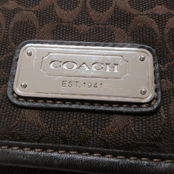 Coach Shoulder Bag 1069 F70293 Brown Signature Canvas Leather Men's Women's