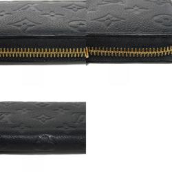 Louis Vuitton LOUIS VUITTON Long Wallet Portefeuille Clemence LV Black Round Monogram Empreinte Noir M60171 Men's Women's