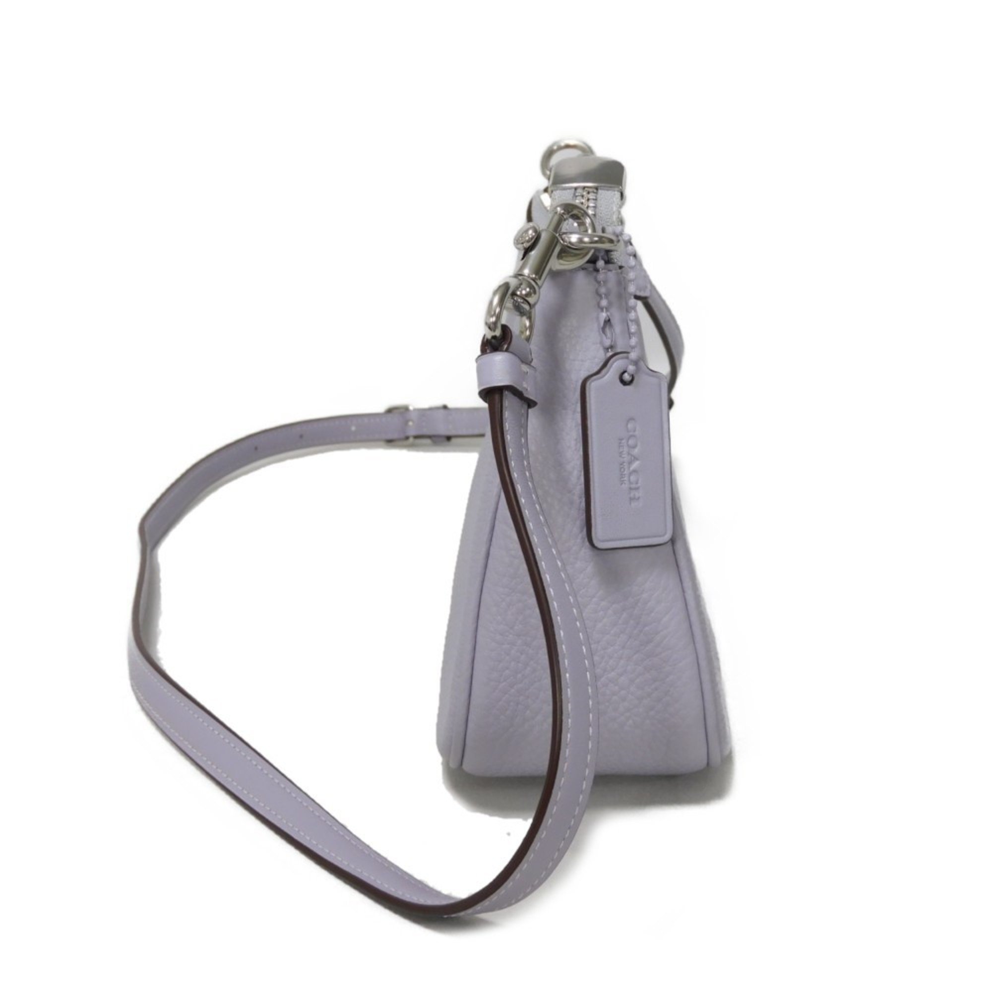 COACH Shoulder Bag, Teri Metal, Pastel, Light Purple, Horse and Carriage Mist, CJ609, Women's Bag