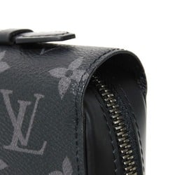 Louis Vuitton LOUIS VUITTON Long Wallet Zippy XL Current LV Round Clutch Bag RFID Monogram Eclipse Noir M61698 Men's Billfold