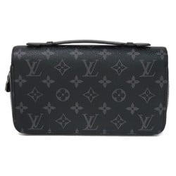 Louis Vuitton LOUIS VUITTON Long Wallet Zippy XL Current LV Round Clutch Bag RFID Monogram Eclipse Noir M61698 Men's Billfold