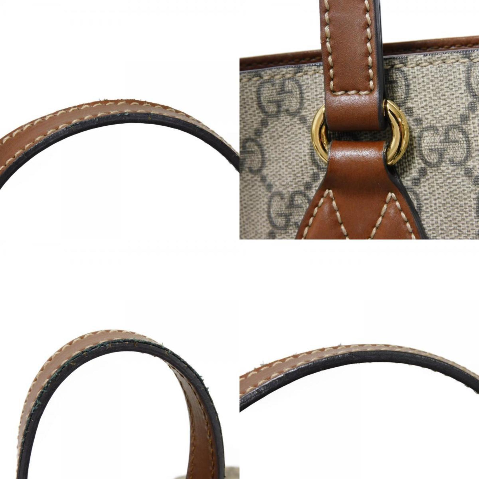 GUCCI Handbag Tote Bag Brown Shoulder Soft GG Supreme Beige 453705 K5I2G 8526 Men's Women's Bags