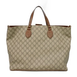 GUCCI Handbag Tote Bag Brown Shoulder Soft GG Supreme Beige 453705 K5I2G 8526 Men's Women's Bags