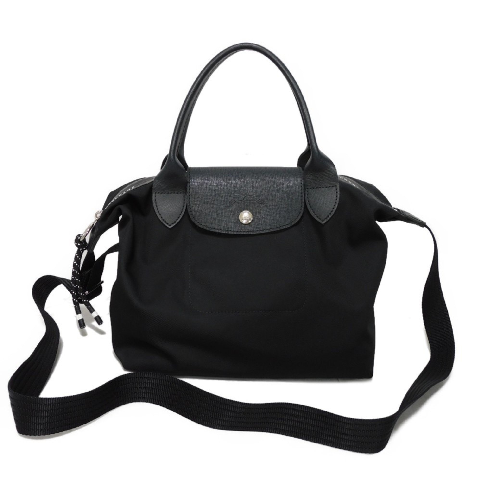 Longchamp Handbag Le Pliage Energy S Nylon Shoulder Bag Horse Black 1512 HSR 001 Men's and Women's Bags