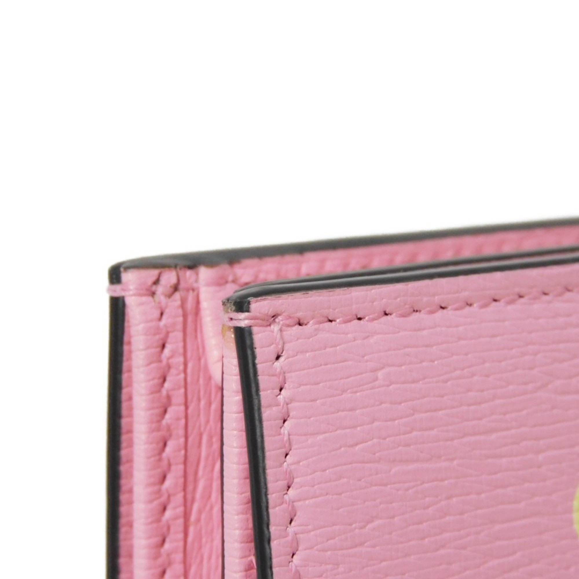 GUCCI Bi-fold wallet Bananya Compact Banana Lightning Bolt Inazuma Pastel Light Pink 701009 Women's Billfold