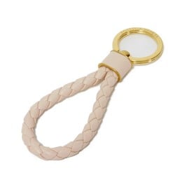 Bottega Veneta Keychain Intrecciato Key Rig Current Pastel Light Beige Pink Macaron 651820 V0HW1 7671 Men's Women's