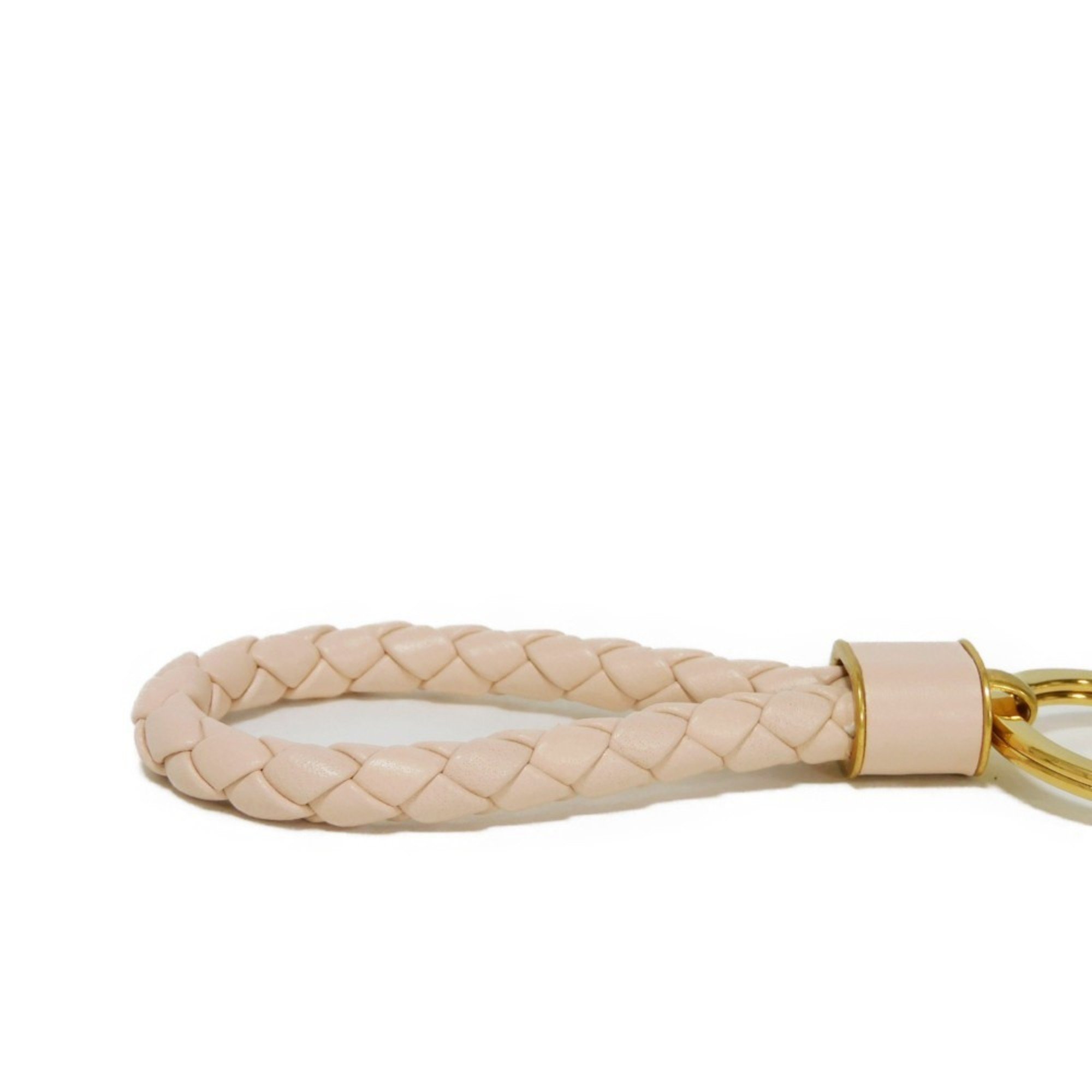 Bottega Veneta Keychain Intrecciato Key Rig Current Pastel Light Beige Pink Macaron 651820 V0HW1 7671 Men's Women's