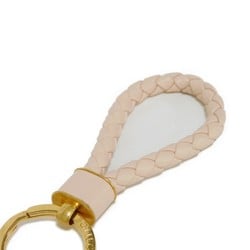 Bottega Veneta Keychain Intrecciato Key Rig Current Pastel Light Beige Pink Macaron 651820 V0HW1 7671 Men's Women's