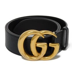 GUCCI Belt Double G Wild 40MM Current 80/32 Calf Brass Metal Buckle Gold GG Marmont Black 406831 DJ20T 1000 Men's