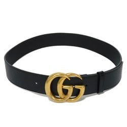 GUCCI Belt Double G Wild 40MM Current 80/32 Calf Brass Metal Buckle Gold GG Marmont Black 406831 DJ20T 1000 Men's