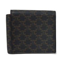 CELINE Bi-fold Wallet Origami Flap Macadam Foil Stamping Bifold Triomphe Tan 10D902BZ9.04LU Men's Billfold