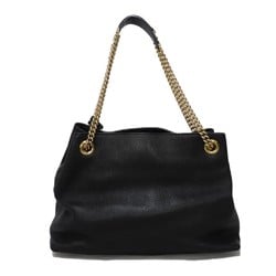 Gucci Soho Chain Tote Tassel Shoulder Bag Interlocking G Black 308982 A7M0G 1000 Women's