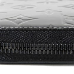 Louis Vuitton LOUIS VUITTON Long Wallet Zipper Patent Enamel Black Monogram Vernis Noir Manietique M90075 Men's Women's Billfold