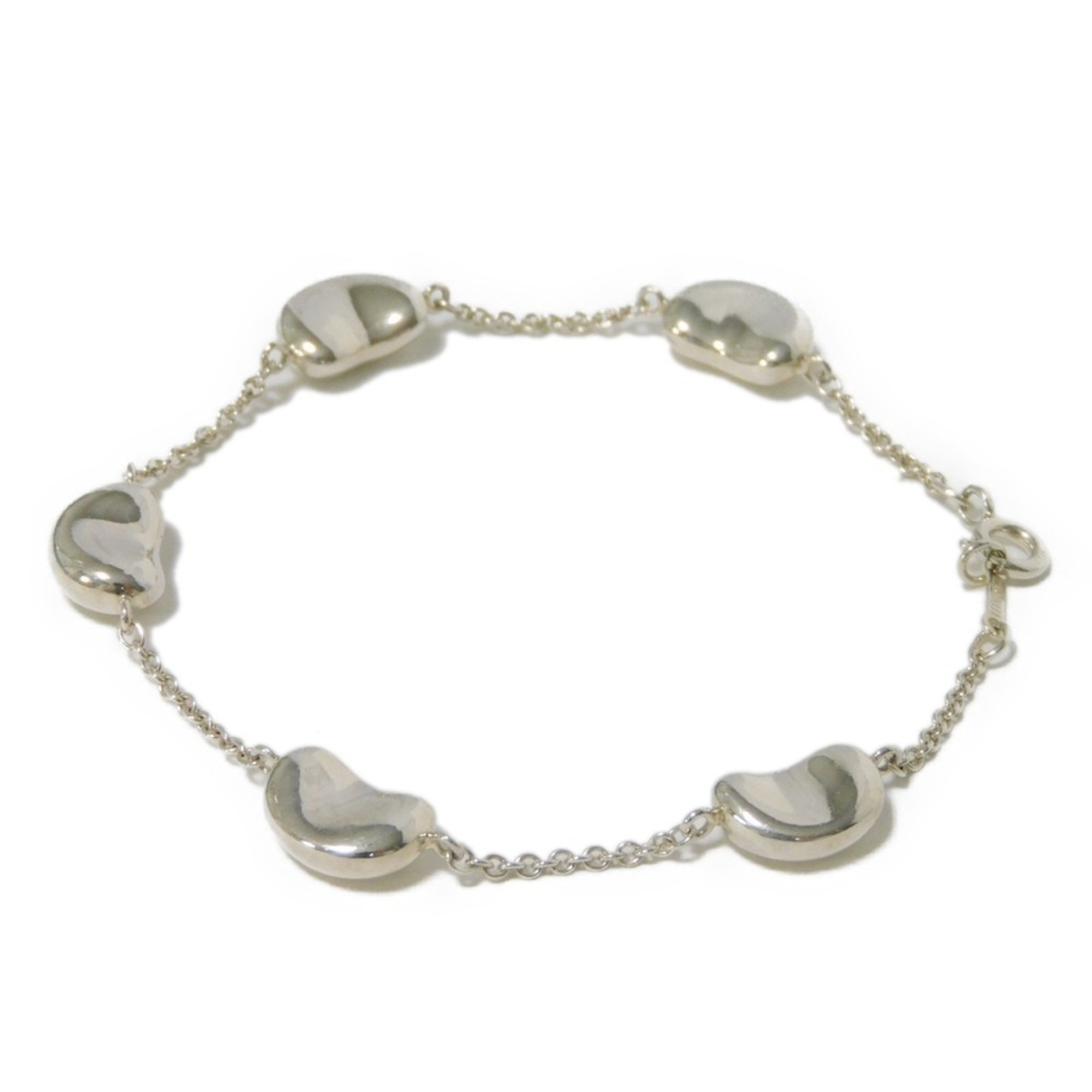 Tiffany & Co. Elsa Peretti Bean 5P Chain Bracelet, Sterling Silver, 925 for Women