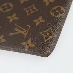 LOUIS VUITTON Louis Vuitton Daily Pouch Second Bag M64591 Monogram Canvas Leather Brown Sesame Clutch