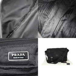 PRADA Prada Bag Shoulder BT1738 VELA Nylon Black Triangle Plate