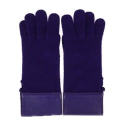 HERMES Hermes Gloves SM Cashmere Lambskin Violet Margiela Period