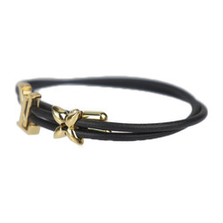 LOUIS VUITTON LV Bloom Bracelet M8142Z Leather Black Vuitton