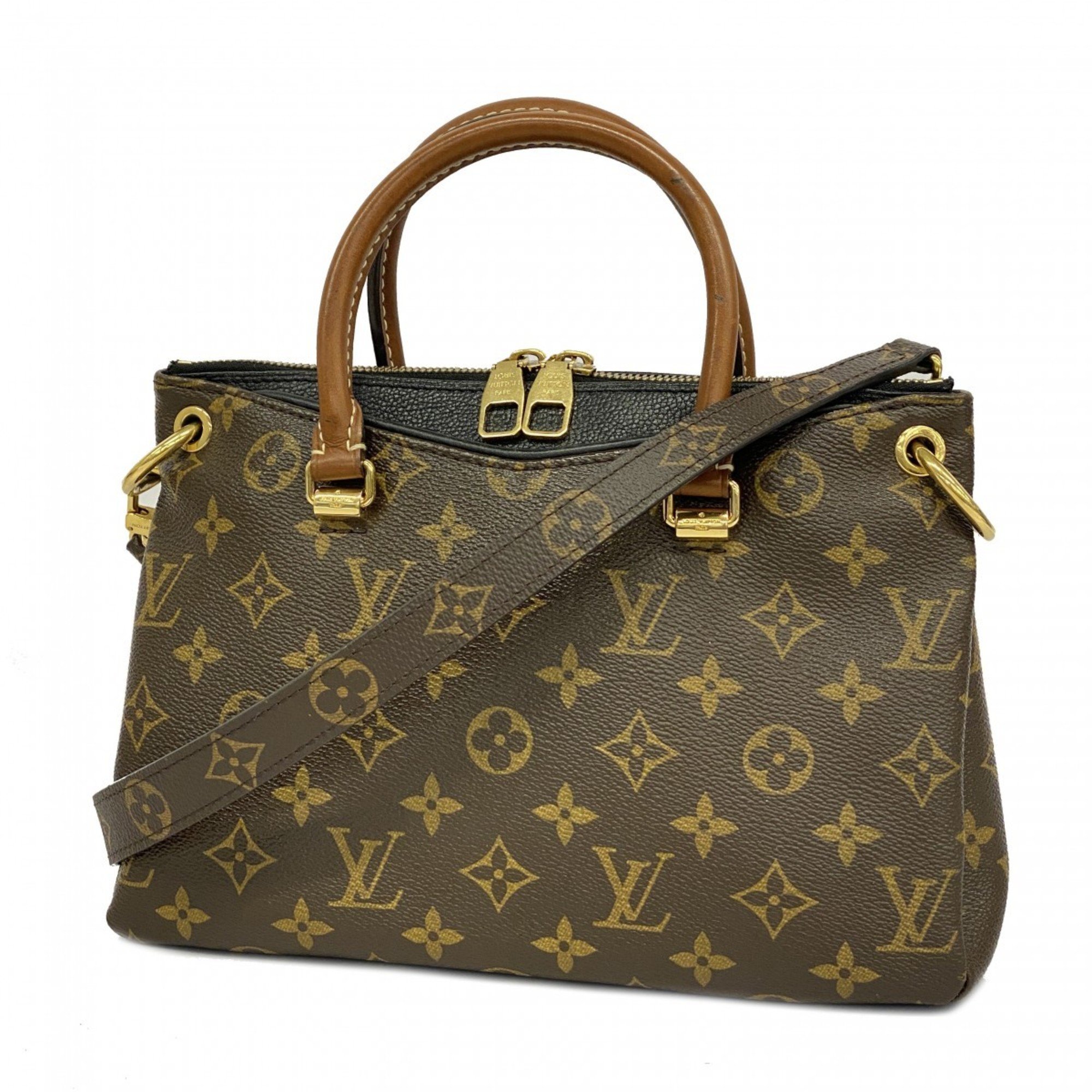 Louis Vuitton Handbag Monogram Pallas BB M42960 Brown Noir Ladies