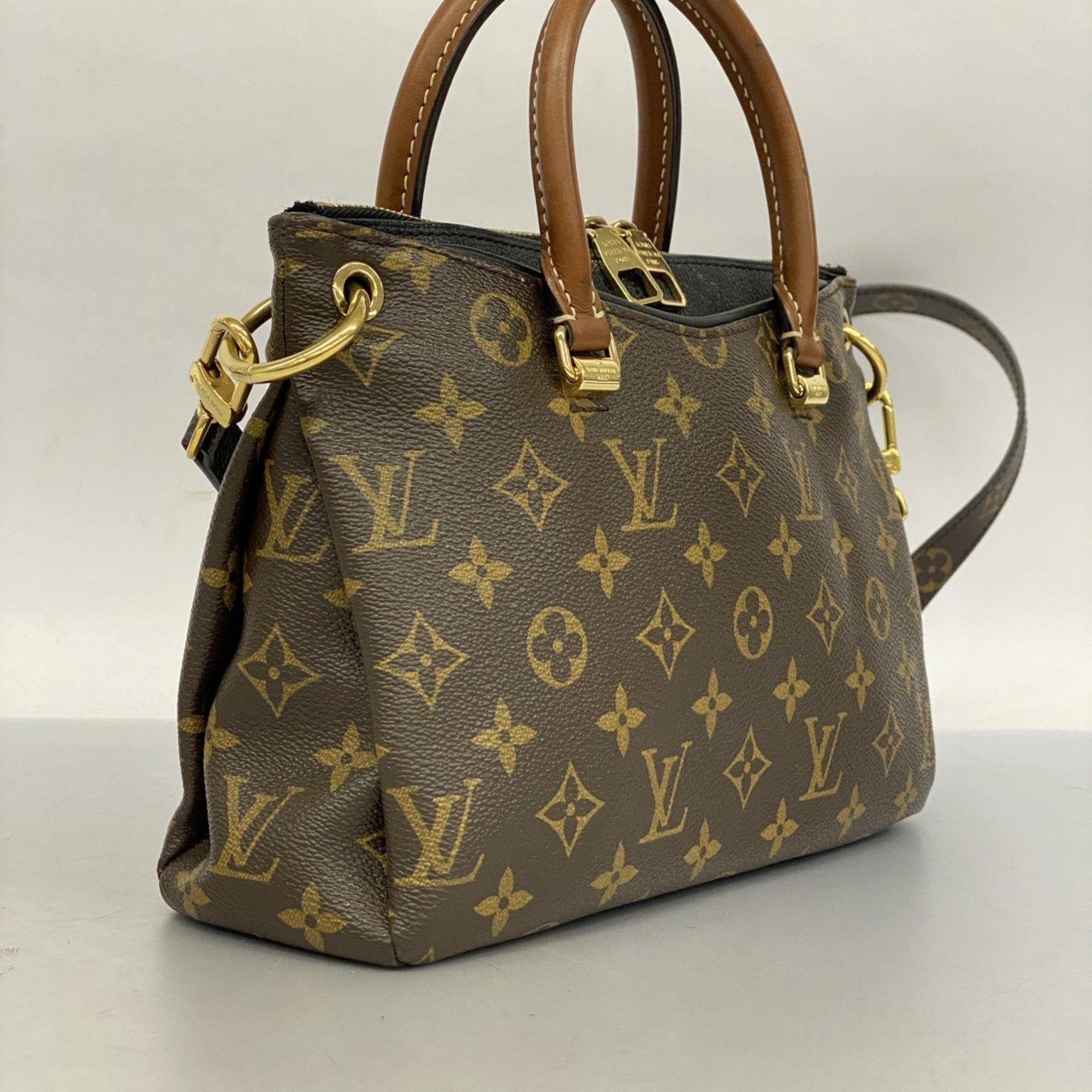 Louis Vuitton Handbag Monogram Pallas BB M42960 Brown Noir Ladies