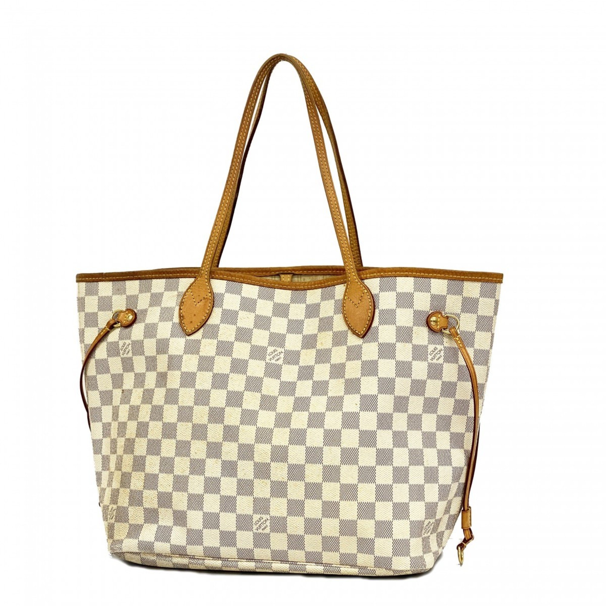 Louis Vuitton Tote Bag Damier Azur Neverfull MM N51107 White Women's