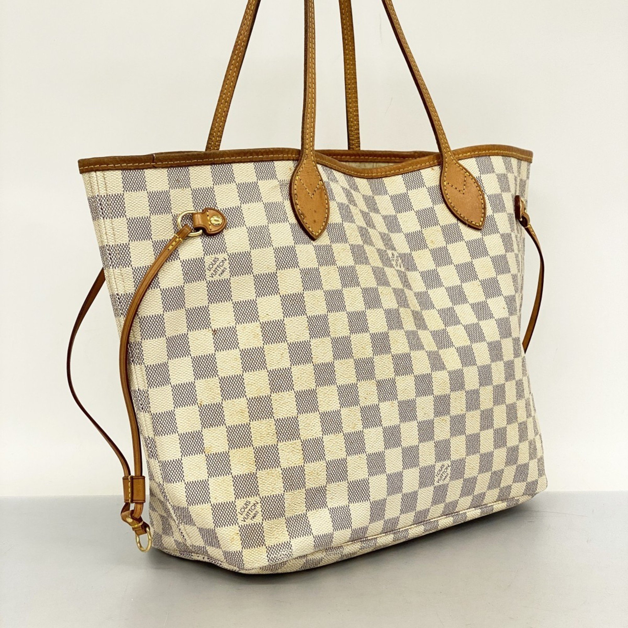 Louis Vuitton Tote Bag Damier Azur Neverfull MM N51107 White Women's