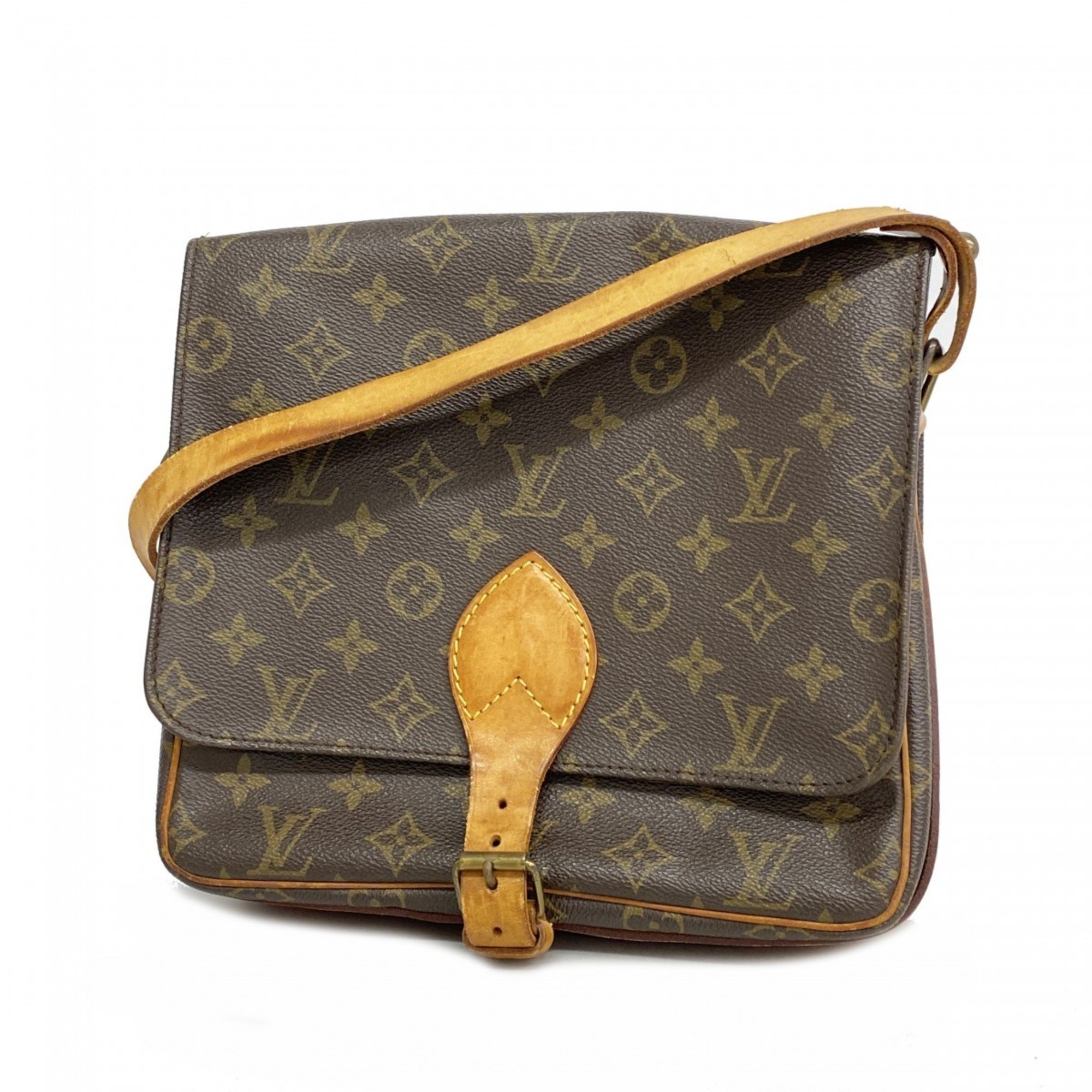 Louis Vuitton Shoulder Bag Monogram Cartesier GM M51252 Brown Ladies