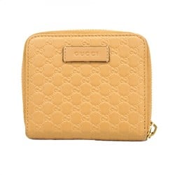 Gucci 449395 Wallet Micro Guccissima Leather Beige Women's