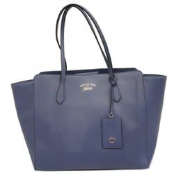 Gucci Swing Tote Bag 354397 Leather Blue Women's