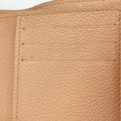 Louis Vuitton Tri-fold Wallet Monogram Empreinte Bicolor Portefeuille Victorine M81728 Rose Trianon Creme Ladies