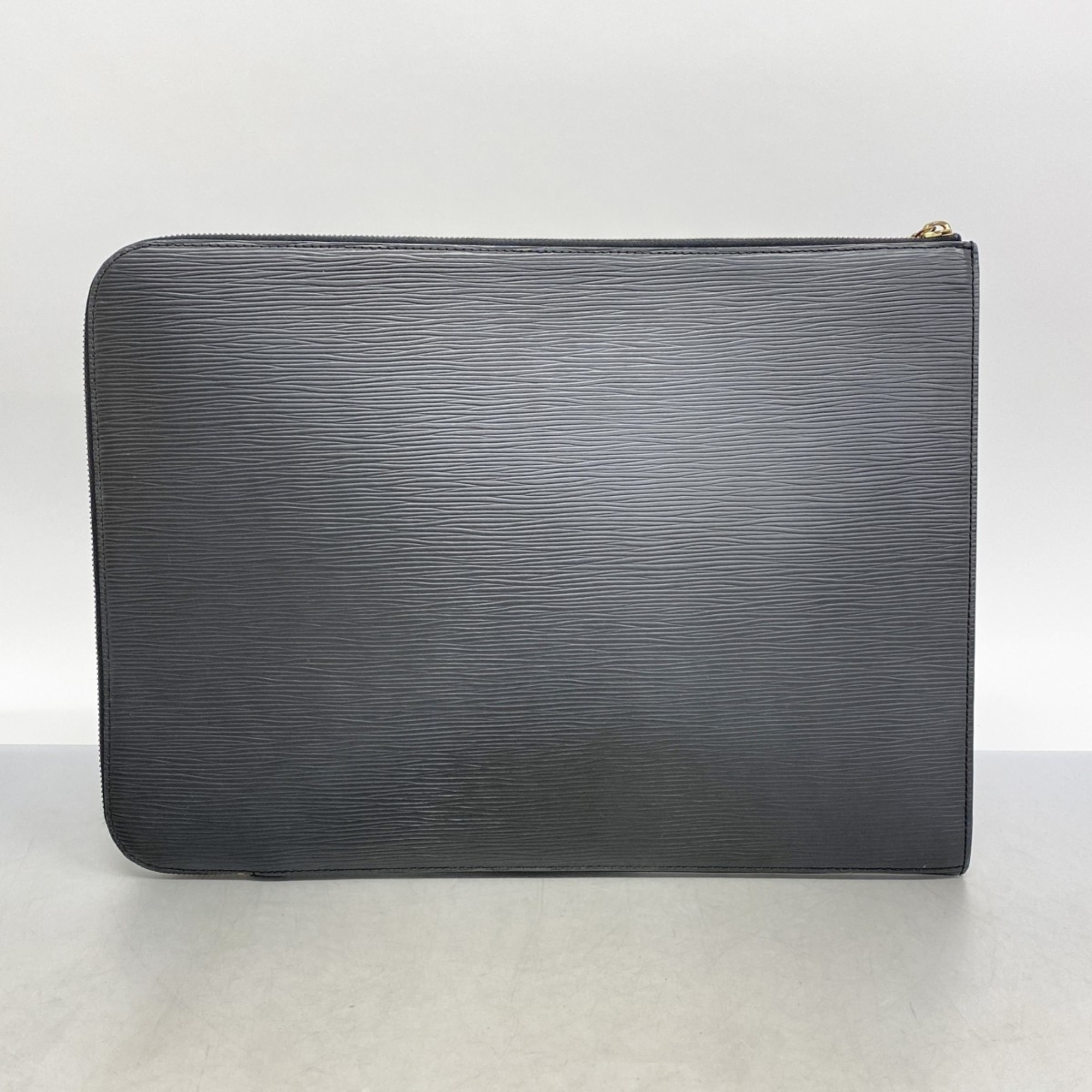 Louis Vuitton Clutch Bag Epi Poche Document M54492 Noir Men's