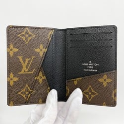 Louis Vuitton Business Card Holder/Card Case Monogram Macassar Organizer De Poche M60111 Brown Black Men's